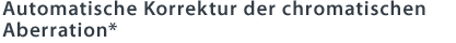 Automatische Korrektur der chromatischen Aberration*