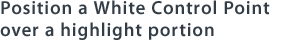 Position a White Control Point over a highlight portion