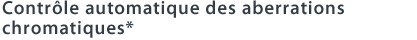 Contrôle automatique des aberrations chromatiques*
